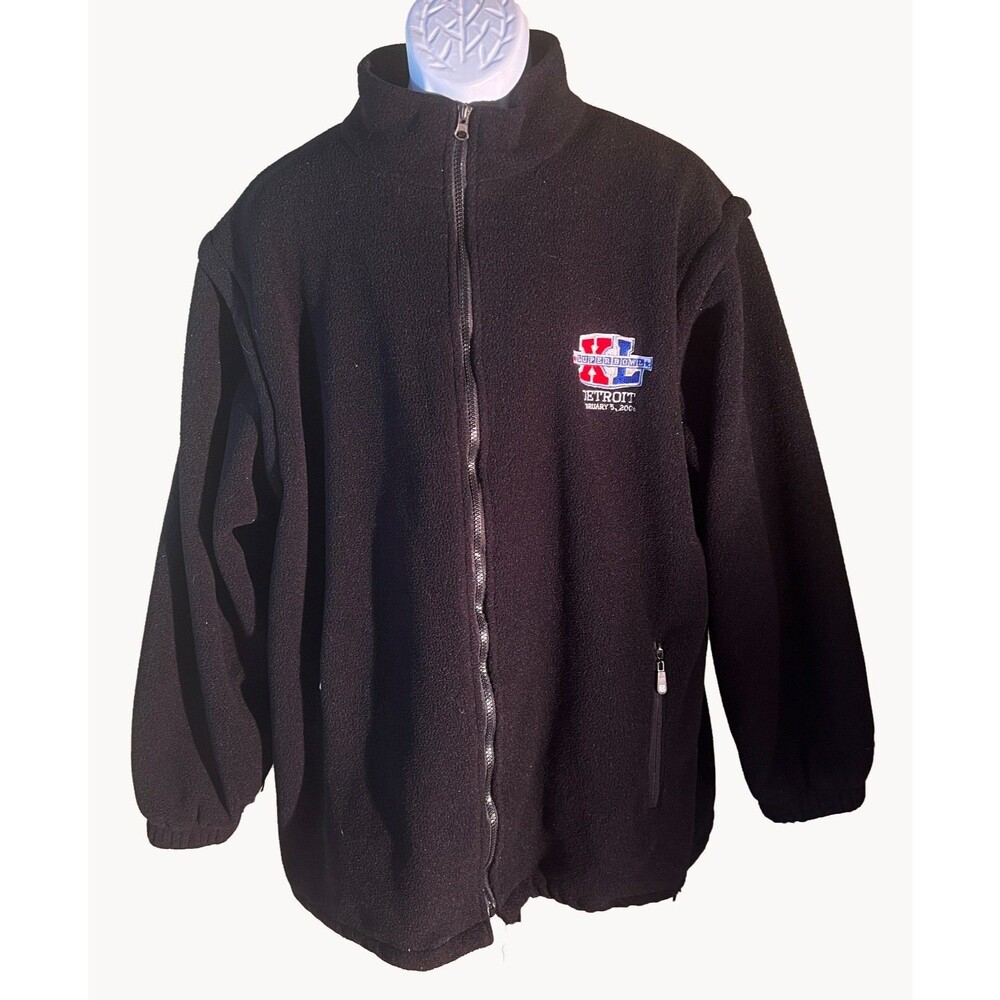 NFL Detroit Superbowl‎ XL February 5, 2006 Jacket Fleece Vest Black XL